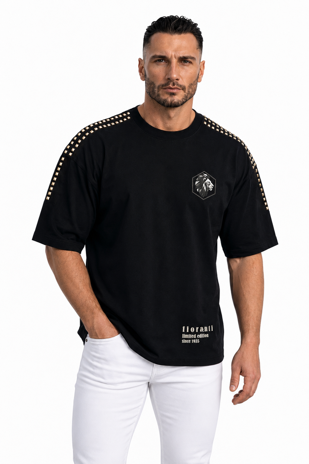 Signature Nieten-T-Shirt