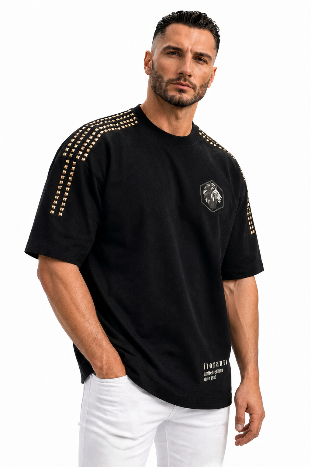 Signature Nieten-T-Shirt